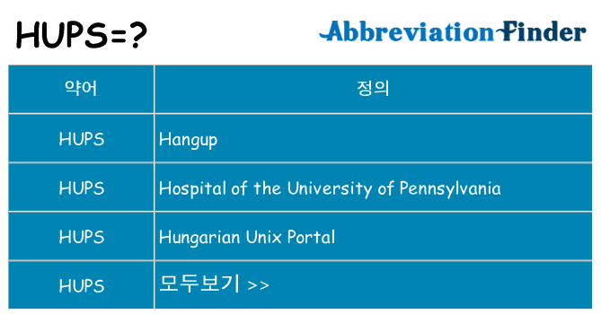 hups 대 한 무엇을 서가