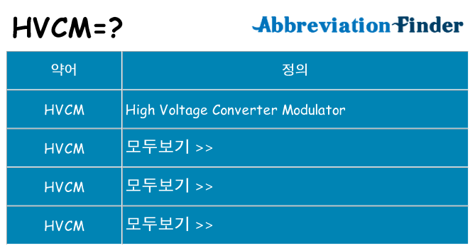 hvcm 대 한 무엇을 서가