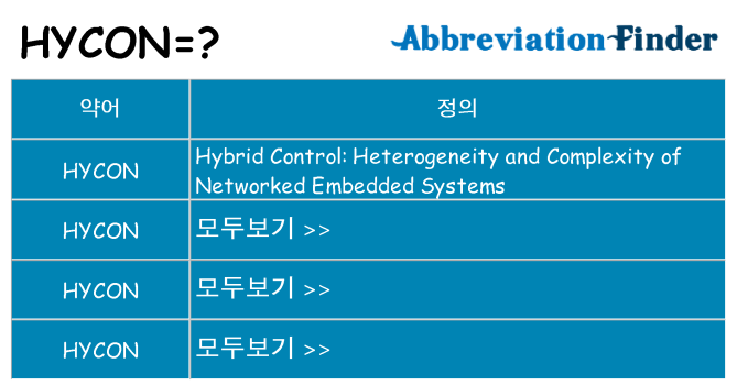 hycon 대 한 무엇을 서가