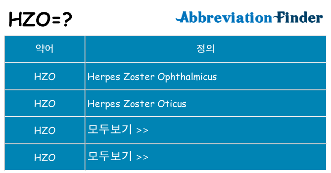 hzo 대 한 무엇을 서가