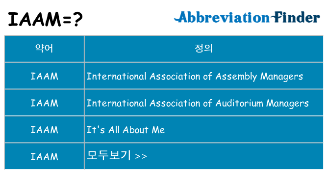 iaam 대 한 무엇을 서가
