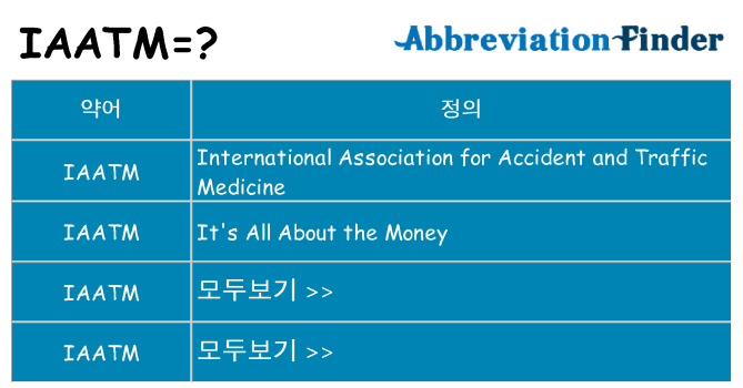 iaatm 대 한 무엇을 서가