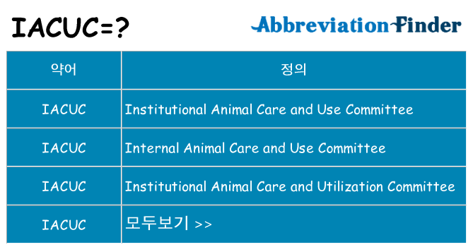 iacuc 대 한 무엇을 서가