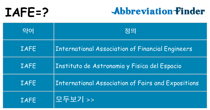 iafe 대 한 무엇을 서가