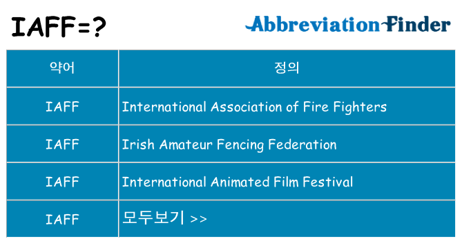 iaff 대 한 무엇을 서가