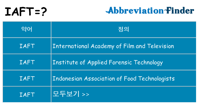 iaft 대 한 무엇을 서가