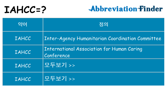 iahcc 대 한 무엇을 서가