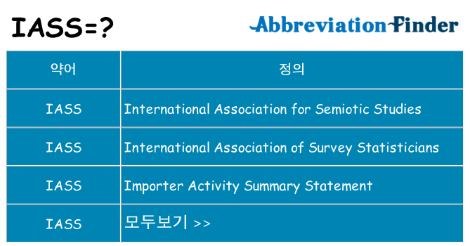 iass 대 한 무엇을 서가
