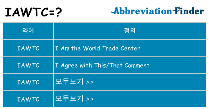 iawtc 대 한 무엇을 서가