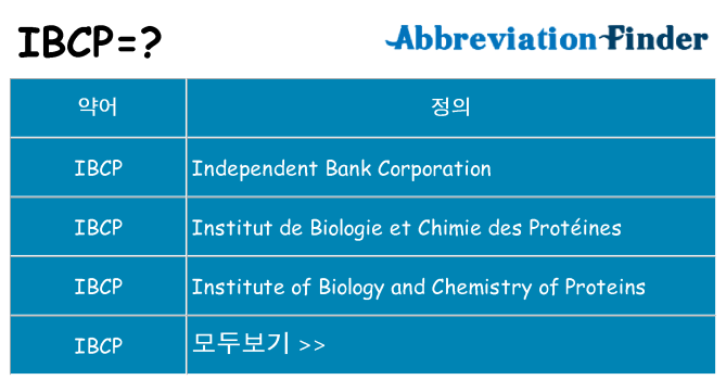 ibcp 대 한 무엇을 서가