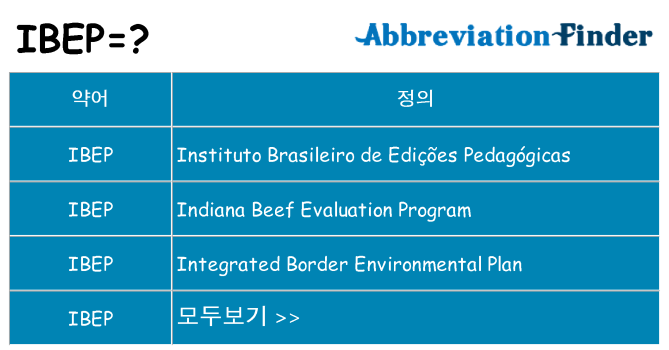 ibep 대 한 무엇을 서가