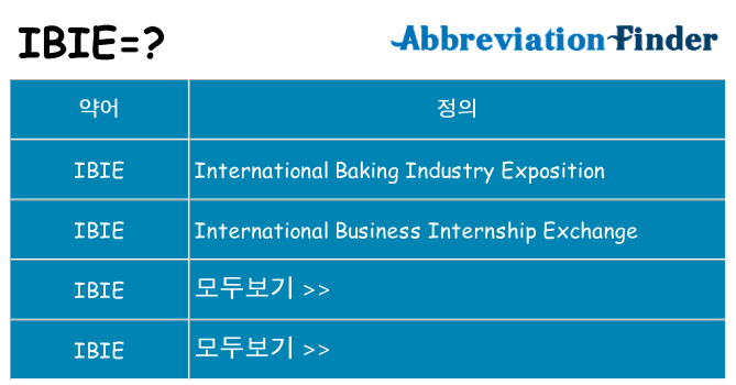 ibie 대 한 무엇을 서가