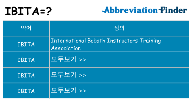 ibita 대 한 무엇을 서가