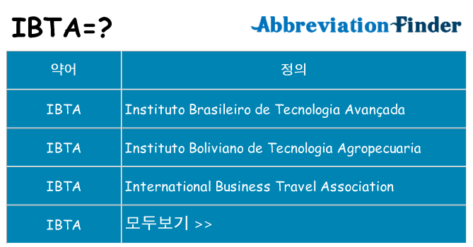 ibta 대 한 무엇을 서가