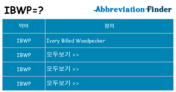 ibwp 대 한 무엇을 서가