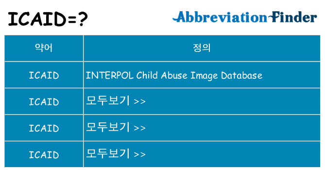 icaid 대 한 무엇을 서가