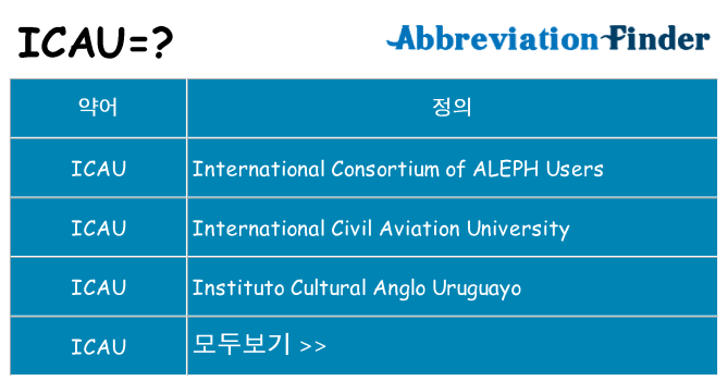 icau 대 한 무엇을 서가