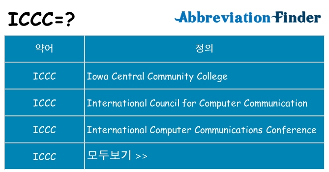 iccc 대 한 무엇을 서가