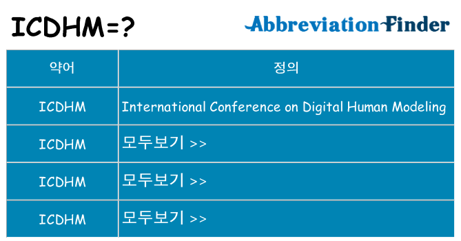 icdhm 대 한 무엇을 서가