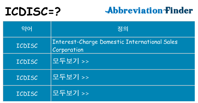 icdisc 대 한 무엇을 서가