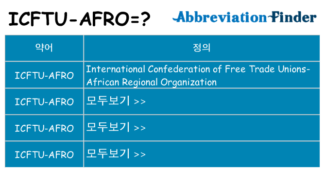 icftu-afro 대 한 무엇을 서가
