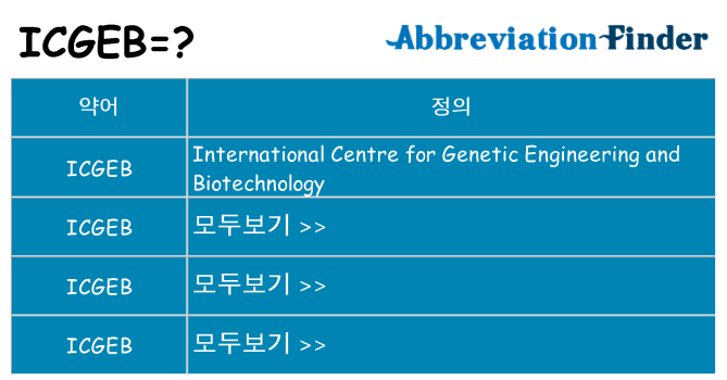 icgeb 대 한 무엇을 서가