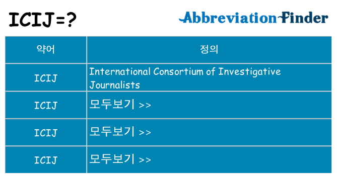 icij 대 한 무엇을 서가