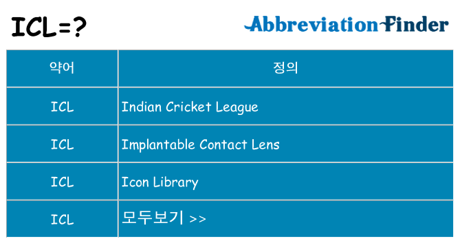 icl 대 한 무엇을 서가