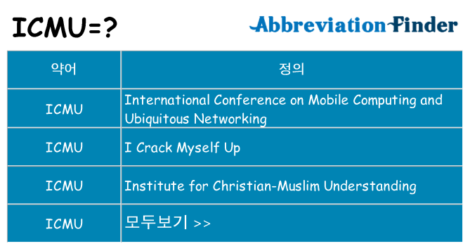 icmu 대 한 무엇을 서가