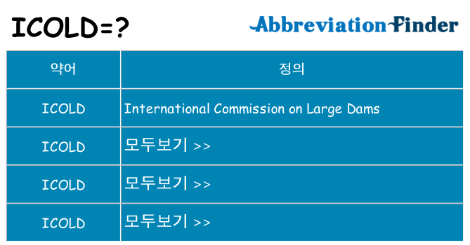 icold 대 한 무엇을 서가