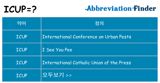 icup 대 한 무엇을 서가