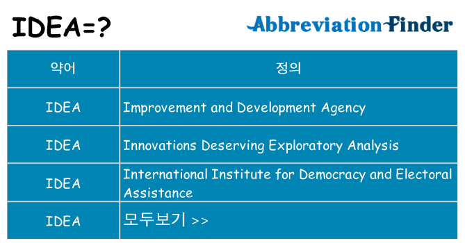 idea 대 한 무엇을 서가
