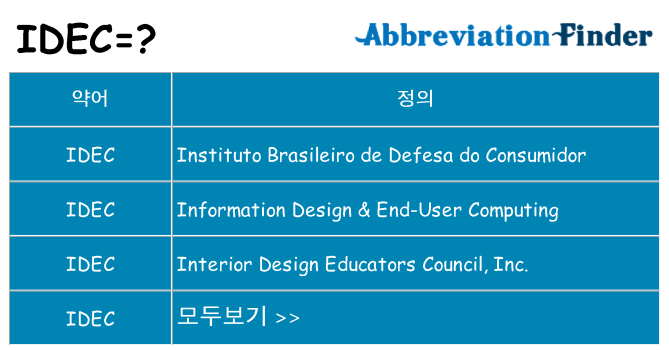 idec 대 한 무엇을 서가