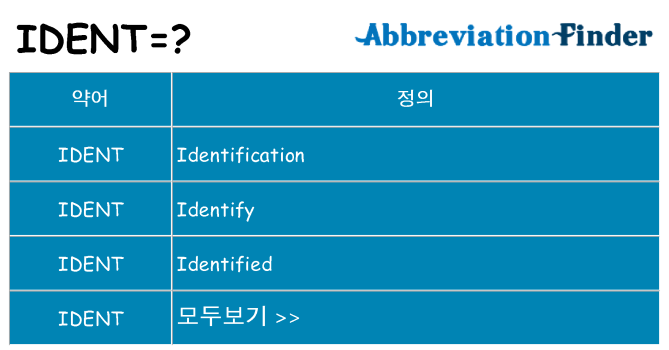 ident 대 한 무엇을 서가