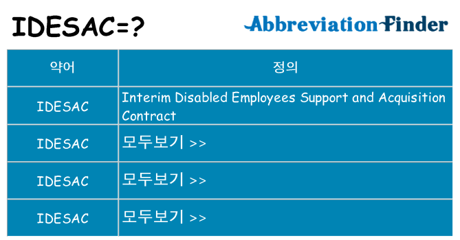 idesac 대 한 무엇을 서가