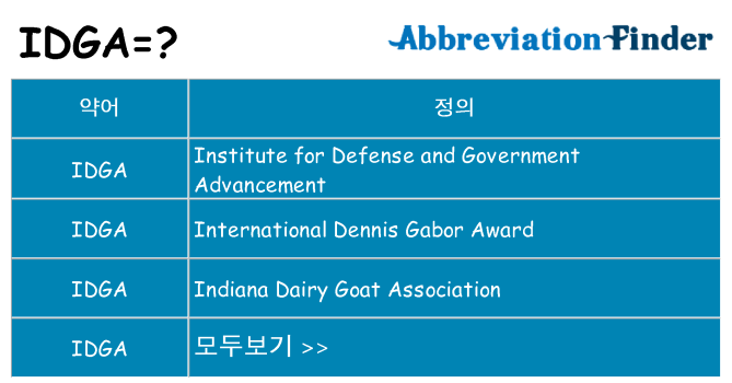 idga 대 한 무엇을 서가