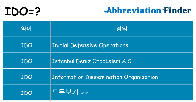 ido 대 한 무엇을 서가