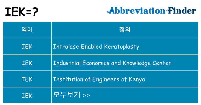 iek 대 한 무엇을 서가
