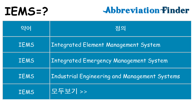 iems 대 한 무엇을 서가