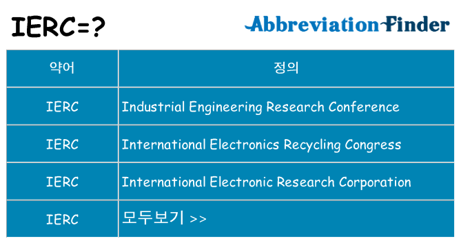 ierc 대 한 무엇을 서가