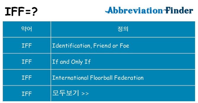 iff 대 한 무엇을 서가