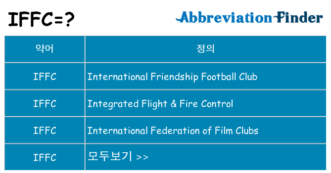 iffc 대 한 무엇을 서가