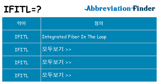 ifitl 대 한 무엇을 서가