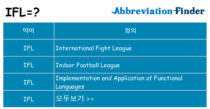 ifl 대 한 무엇을 서가