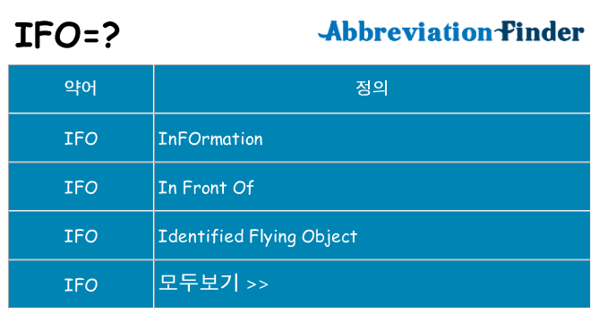 ifo 대 한 무엇을 서가