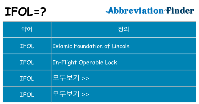 ifol 대 한 무엇을 서가