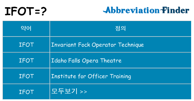 ifot 대 한 무엇을 서가