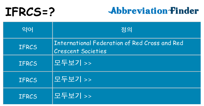 ifrcs 대 한 무엇을 서가