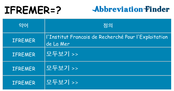 ifremer 대 한 무엇을 서가
