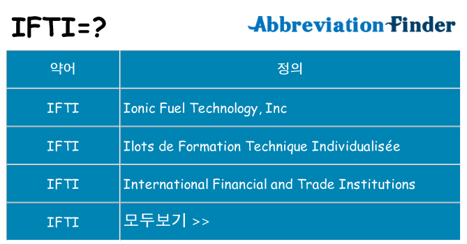 ifti 대 한 무엇을 서가